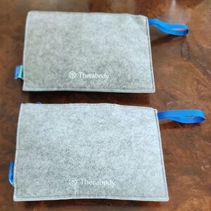 Therabody Gray Organizers with Blue Loops